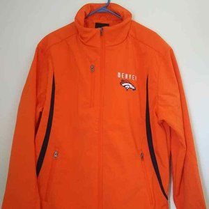 Men's Denver Broncos Orange XL Soft Shell Rain Resistant Full Zip Jacket